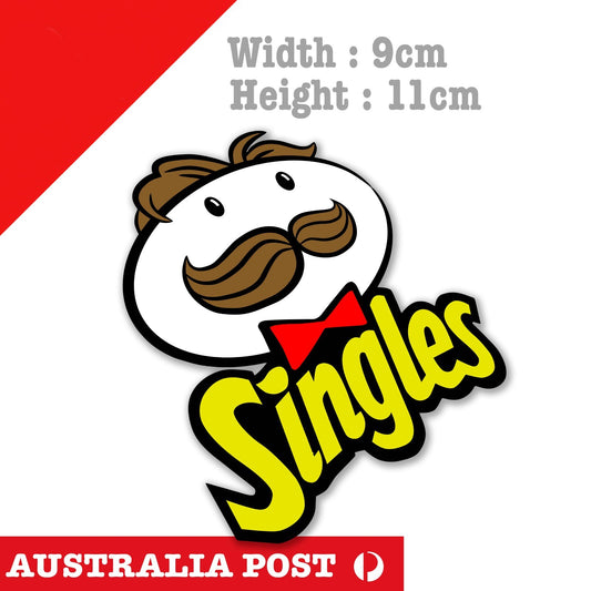 Pringles - Singles Funny Logo  Laptop , Car  Decal Sticker 
