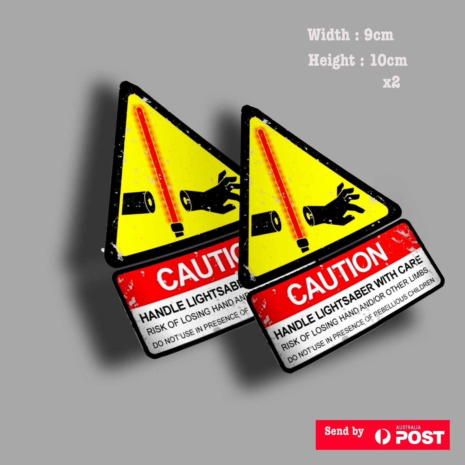 Star Wars lightsaber Warning Sign , Funny Star Wars  Vinyl Sticker