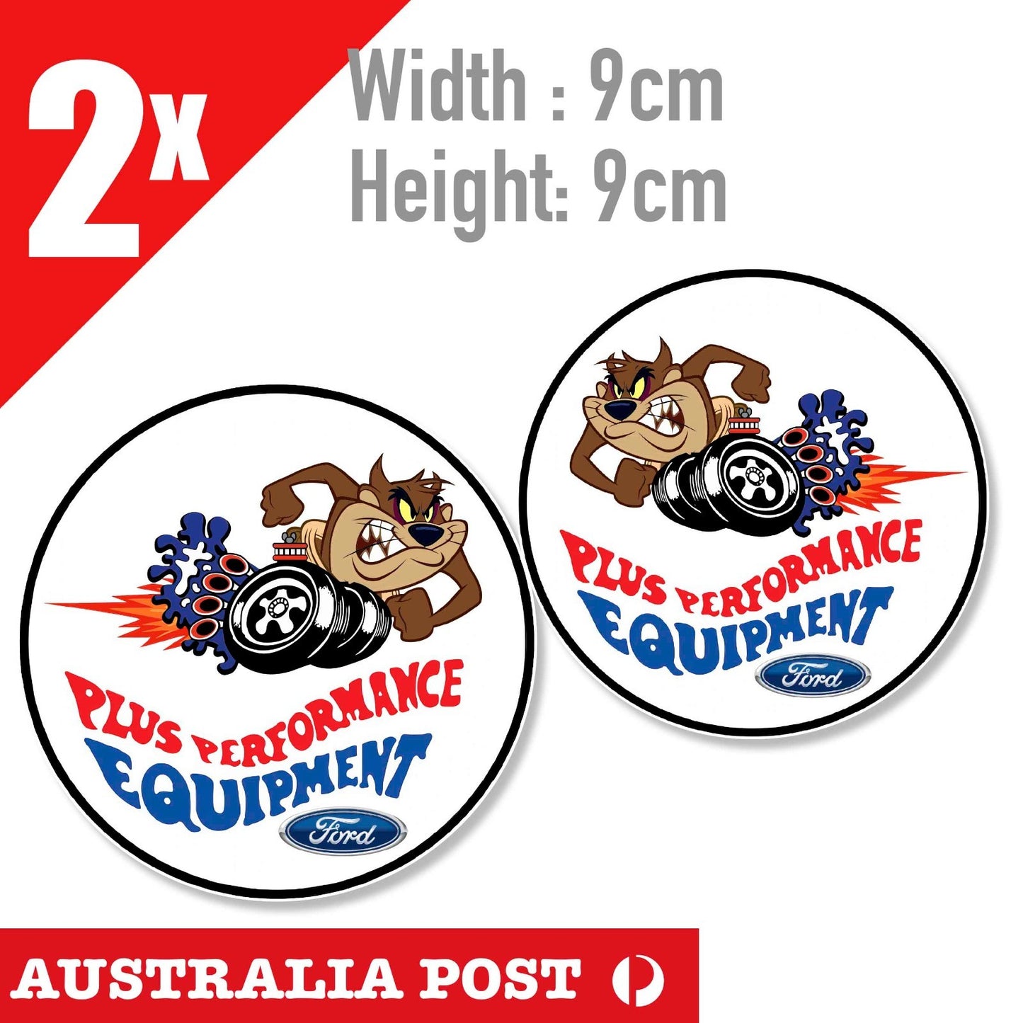 Super Roo, TAZ The Devil Classic GT-HO Ford WX XY Falcon  Round  Sticker