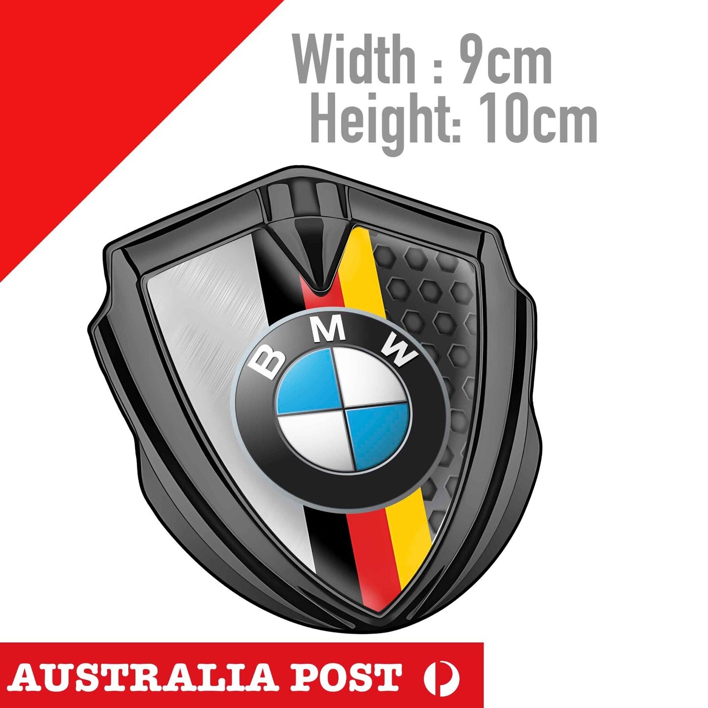 BMW RACING Badge Logo, German Flag Logo Badge Sticker