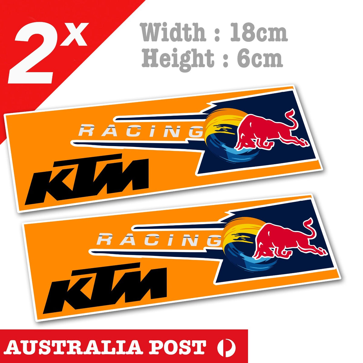 KTM Red Bull Racing logo, MotoGP, Truck, Ute, Laptop Stickers