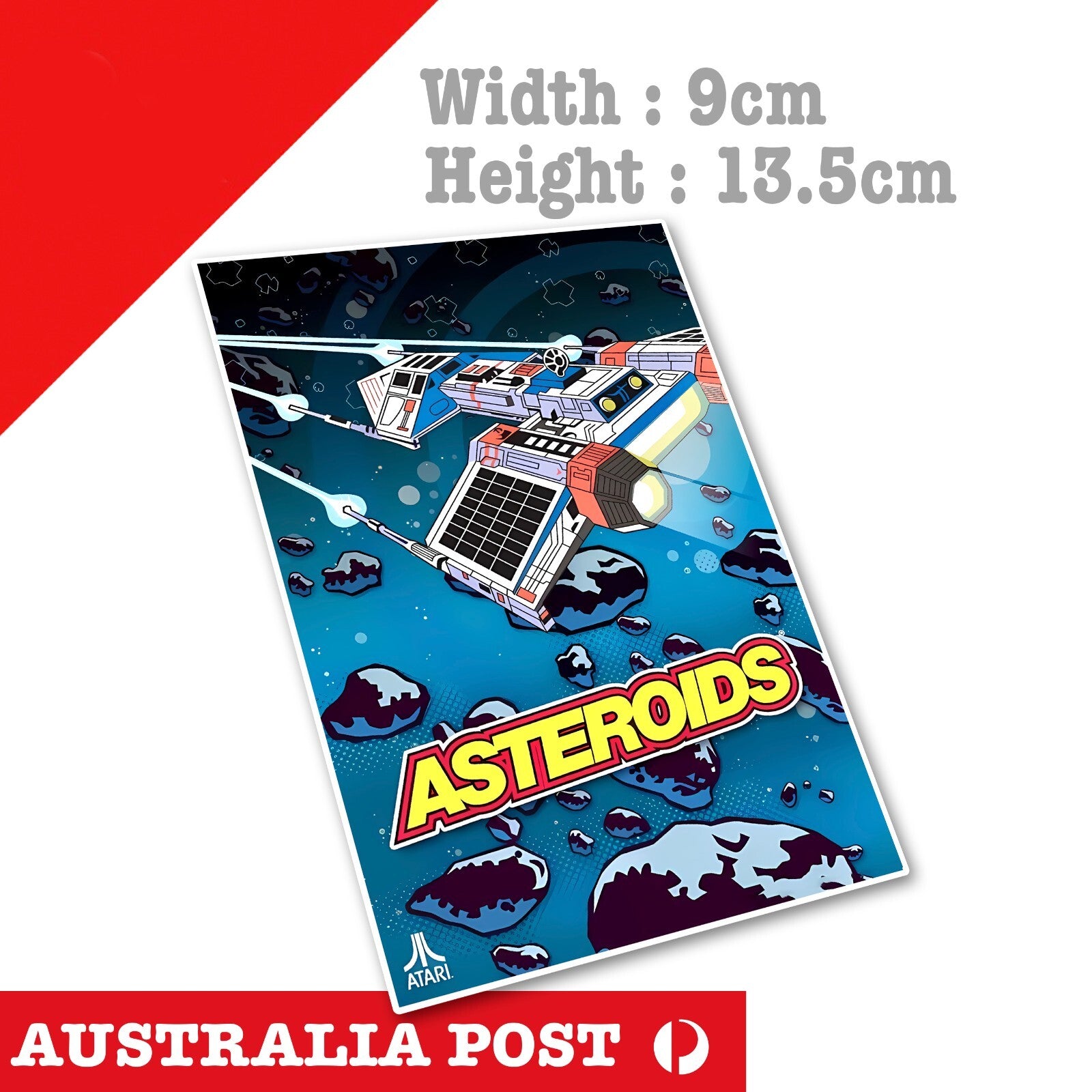 Asteroids Vintage Arcade Retro ATTARI Game Logo ATARI Sticker