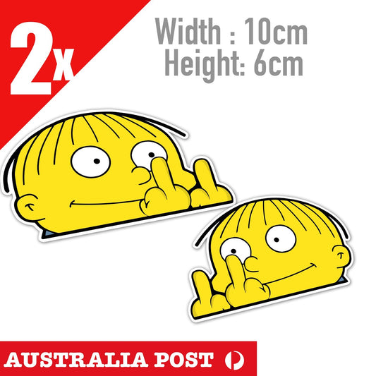 The Simpson Ralph middle Finger Funny Car Window Stickers