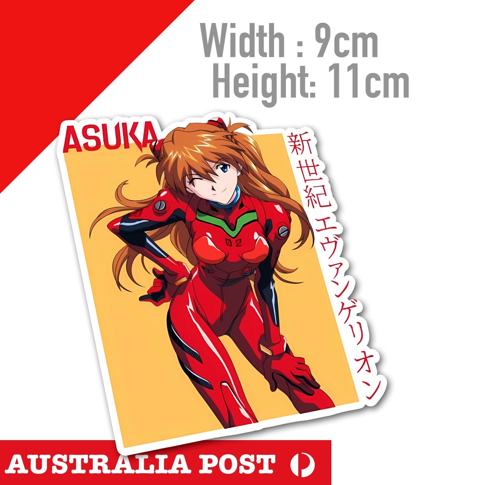EVANGELION EVA Asuka Langley Soryu, Neon Genesis Evangelion Sticker
