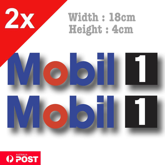 Mobil 1 Motor Oil Logo Laptop , Car  Vinyl  Sticker 