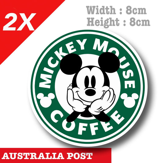 Mickey Mouse Star Bucks Logo Funny, Star Bucks Logo  Sticker
