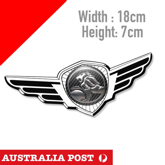 HOLDEN logo Black Carbon Style Wing  Sticker