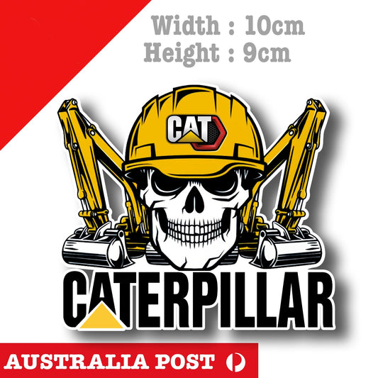 Caterpillar Diesel Power  SKULL Heavy Machinery, Mine Sticker