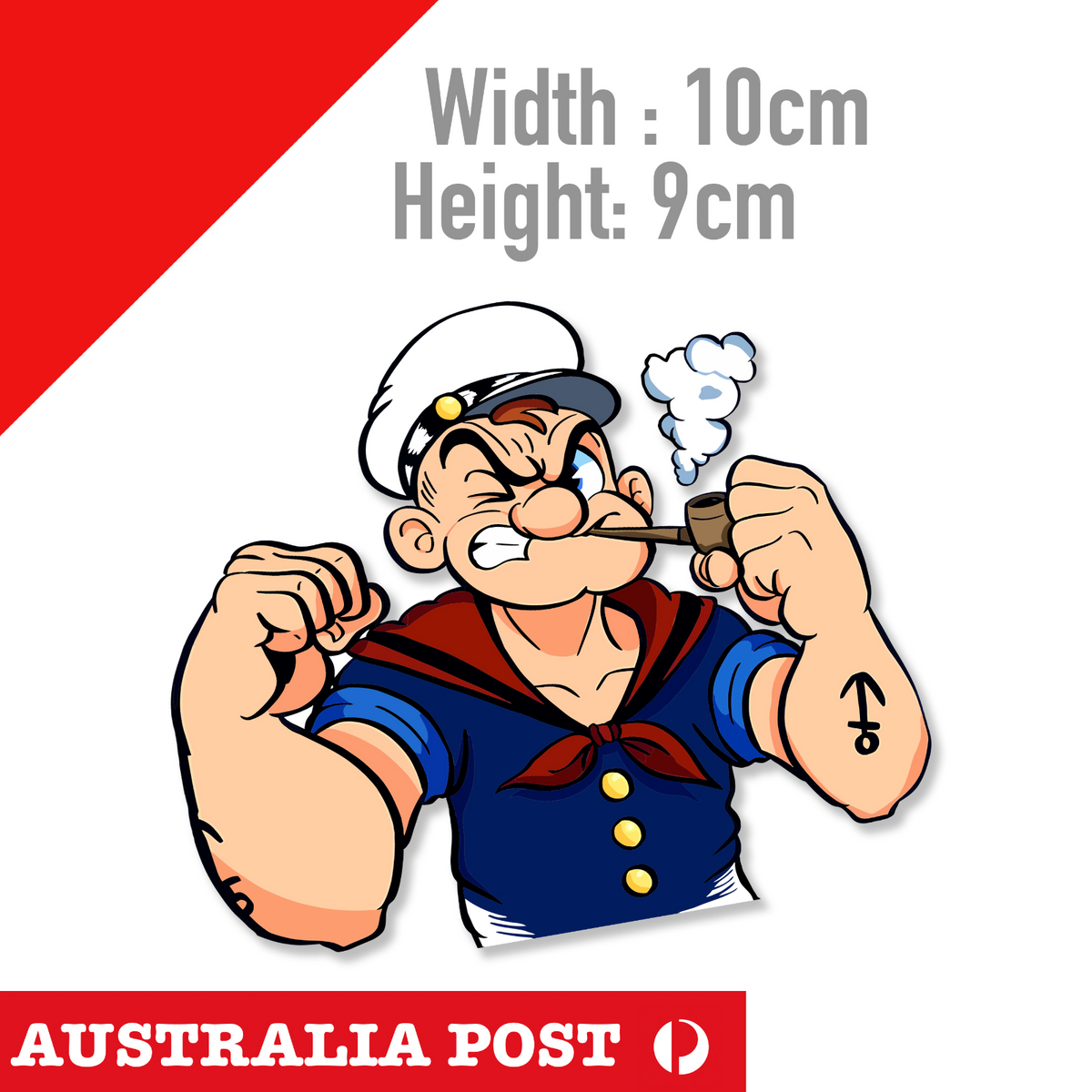 Popeye Sailor Angry  Sticker