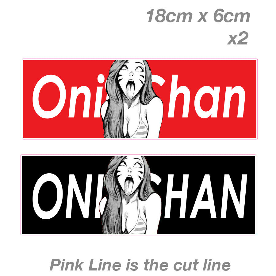 Onii-Chan Anime Sexy Girl  JDM Double Slap Decal Sticker 