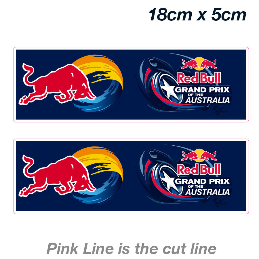 Grand Prix Australia Red Bull New Logo Laptop , Car  Vinyl  Sticker 