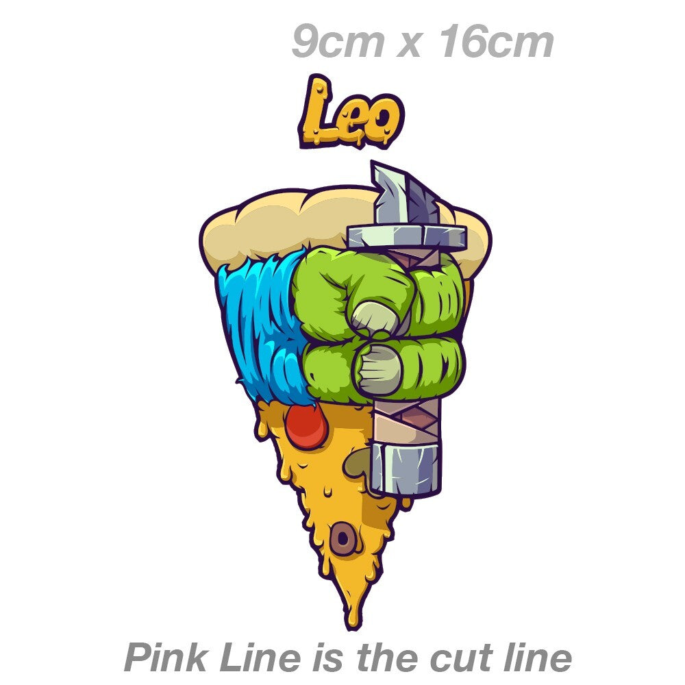 Pizza Slice Ninja Turtles Hands Leo Decal Sticker