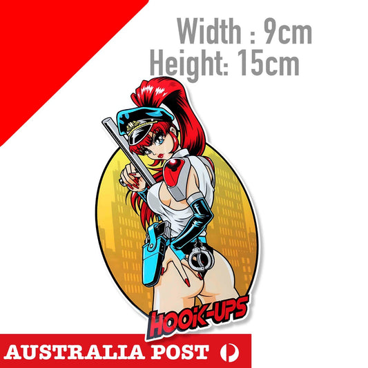 HOOK-UPS Skate STICKER USA Gun Star Girl Hook-Ups skateboard Fighters,