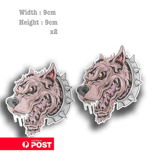 Brutal Dog Head  Laptop , Car  Decal Sticker 