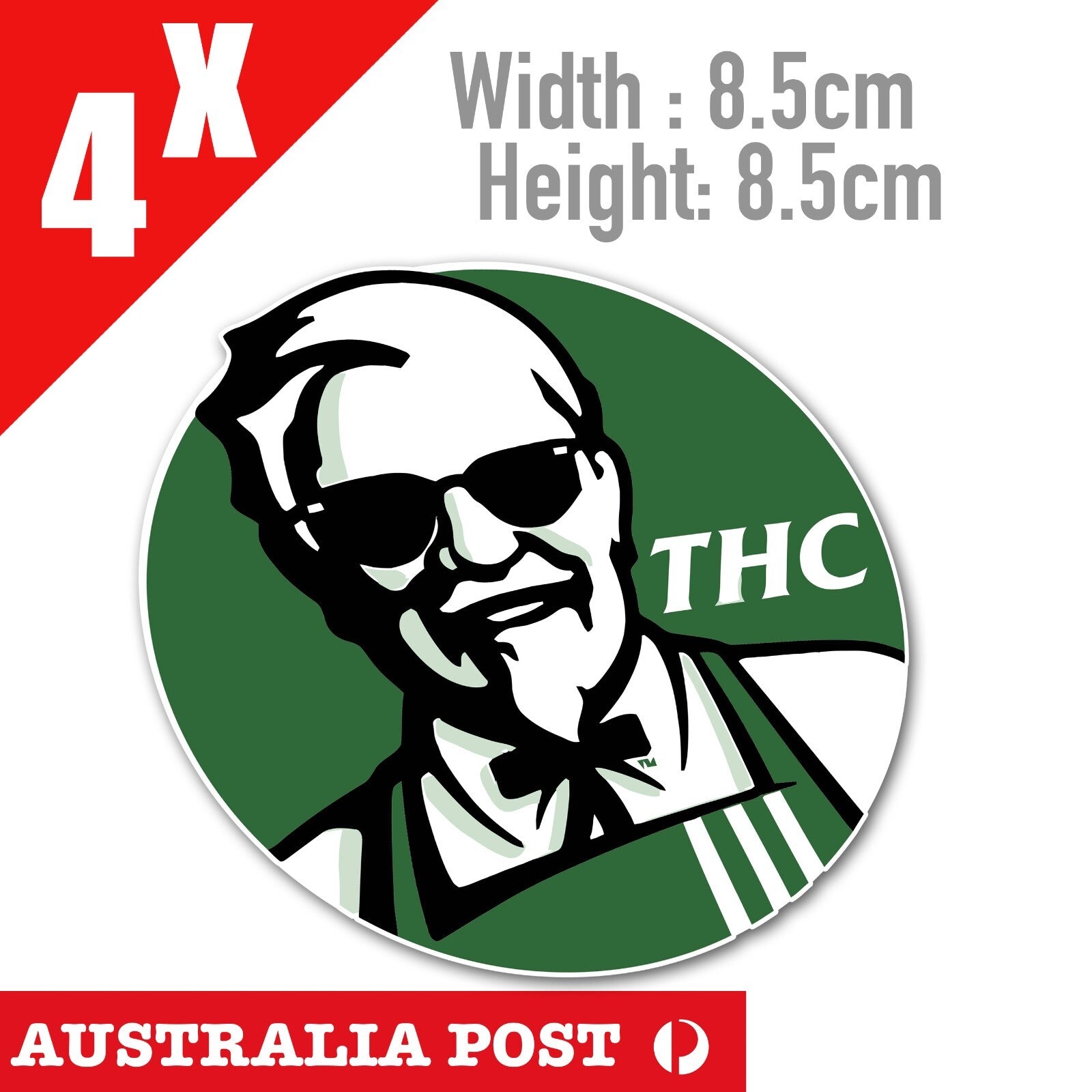 THC Sticker / Decal - KFC LSD XTC 420 Dope Weed Snags Parody Funny JDM Drift Ute