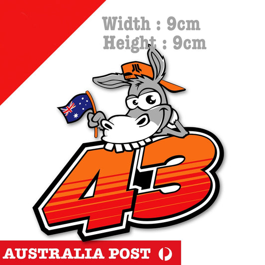 Jack Miller Number 43 ,Motorcycle, Jackass , Fuel Tank, MotoGo Sticker