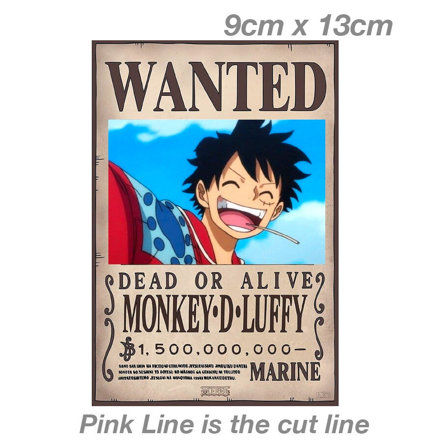 Monkey D Luffy Wanted Poster  JDM  Sticker