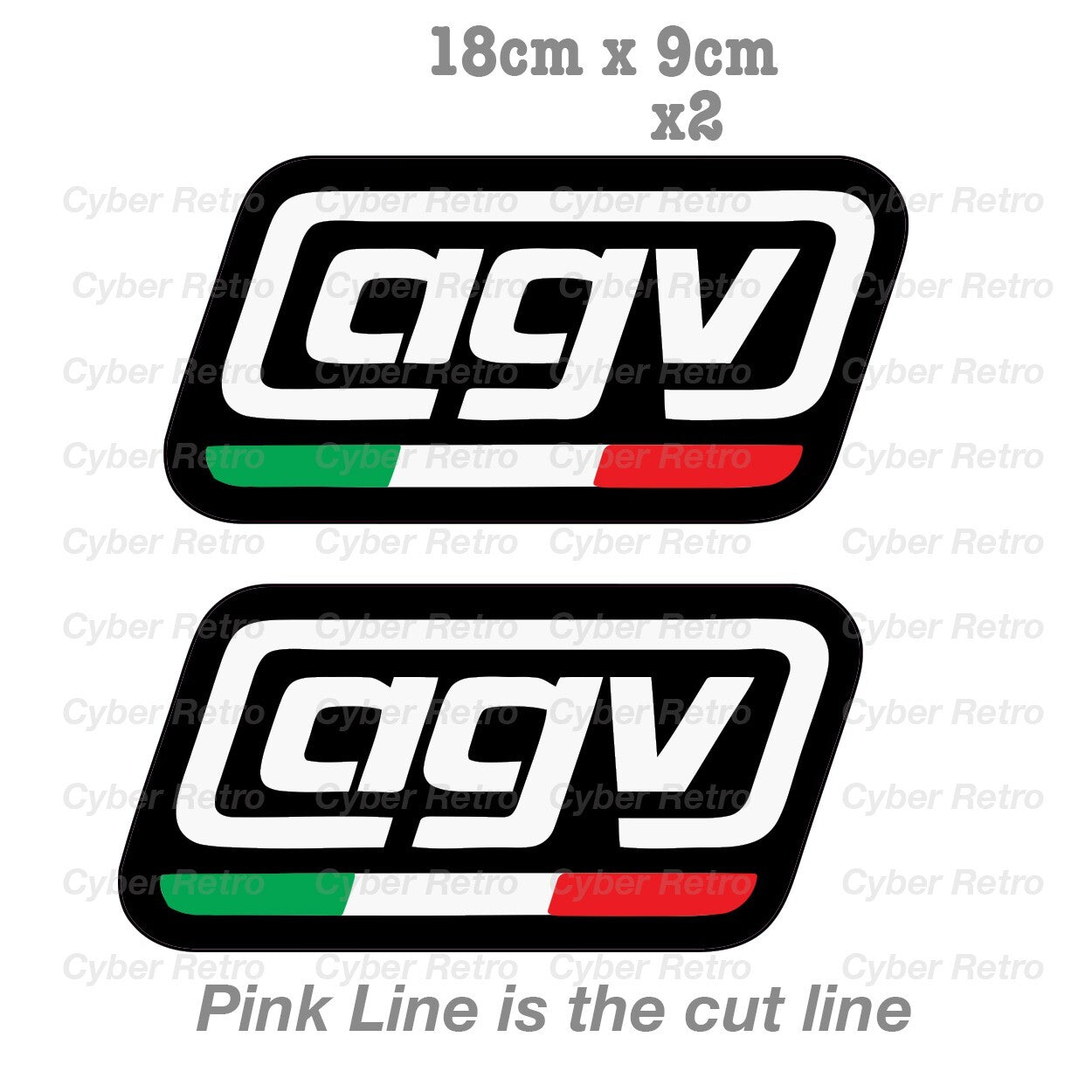 AGV Italian Logo  Decal Sticker 