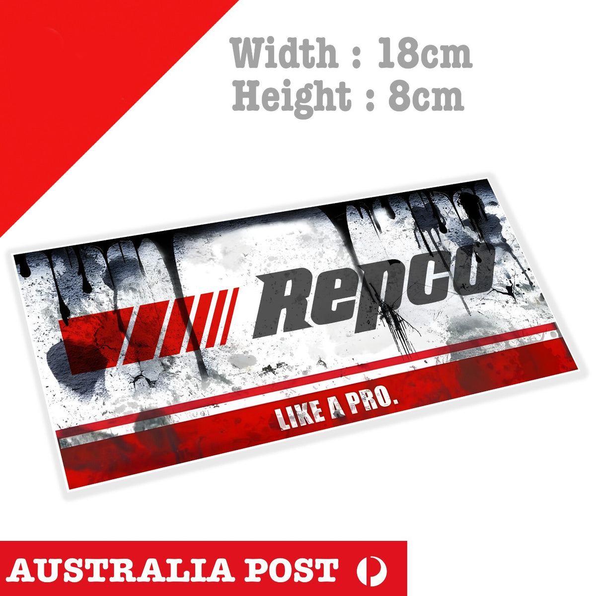 Repco Stickers REPCO Banner Logo Damaged, Rusted, Dirty Sign , Repco Garage Banner St ...