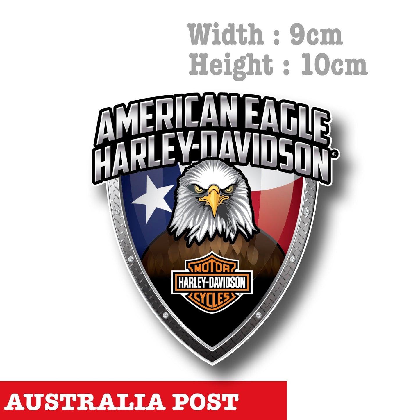 Harley Davidson Motorcycle American Eagle with Wings Decal Sticker
