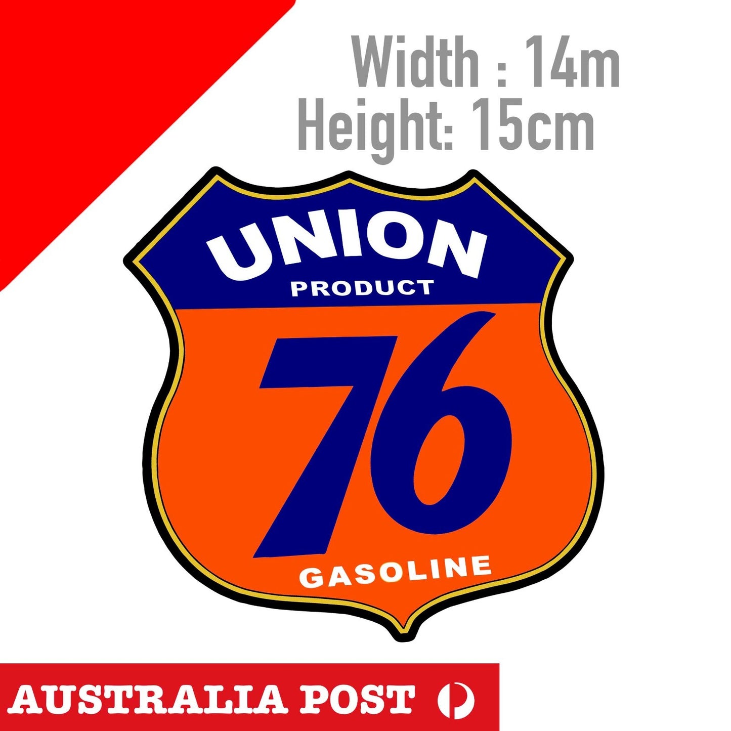 VINTAGE UNION 76 GAS Decal Sticker X2 Vintage Petrol Americana Hot Rod Sticker