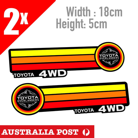 TOYOTA TRD Stripe  Overland Logo Stickers