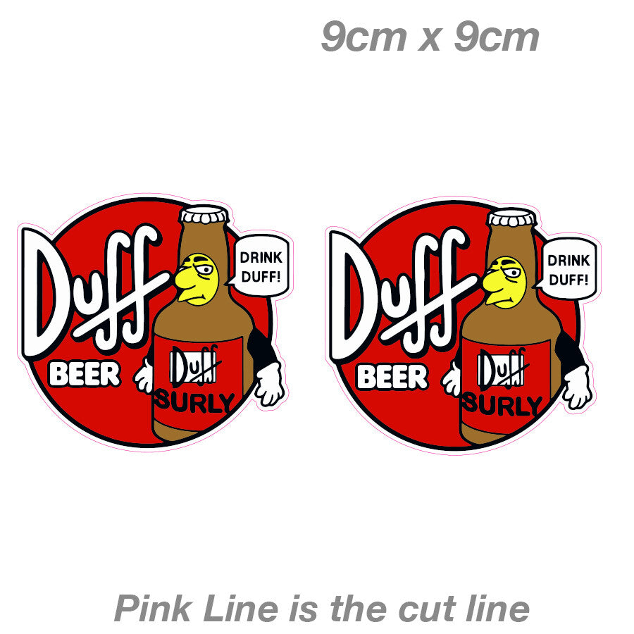 Drink Duff Beer the Simpsons Vinyl  Sticker 