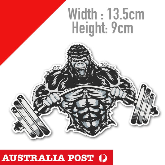 Gorilla GYM Barbell  Laptop , Car  Decal Sticker 