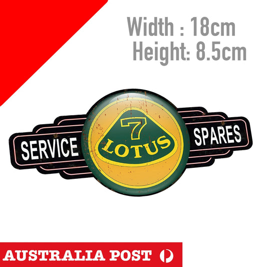 LOTUS Service & Spare Logo Sign,Rustic, Rusted Style Sticker