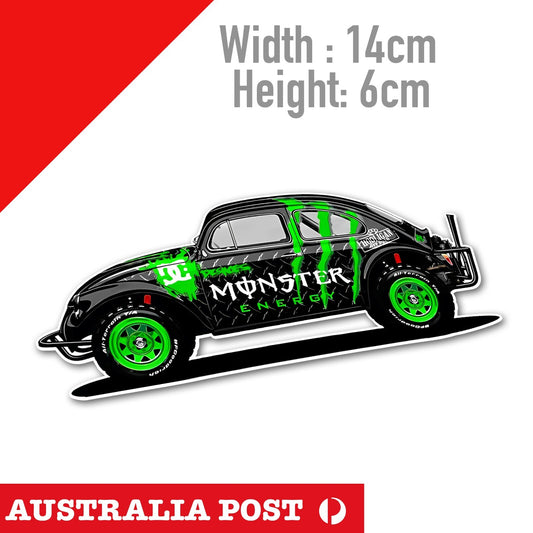 Monster Energy Drink Off Road Rally Car , Fridge , Bar Vinyl  Sticker