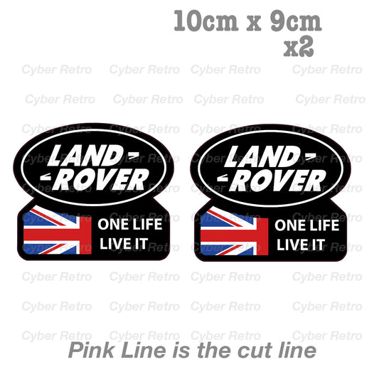 Land Rover - One Life , Live It - British Flag Decal Sticker 