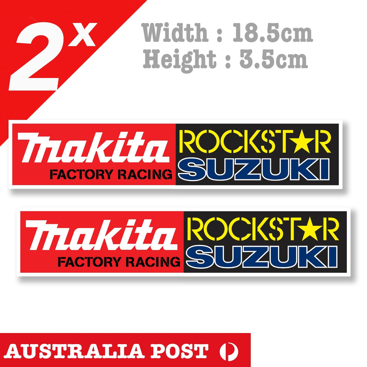 Makita SUZUKI ROCKSTAR Factory Racing Banner Logo banner Sticker