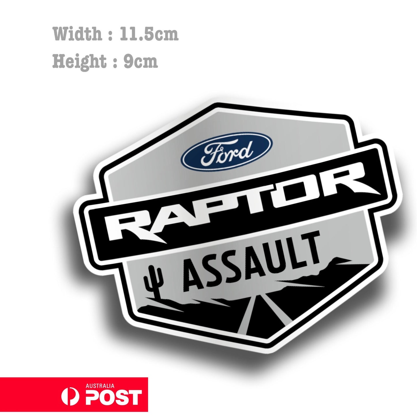 Ford Raptor 4x4 Off Roading Assault Logo  , 4x4 4WD Sticker