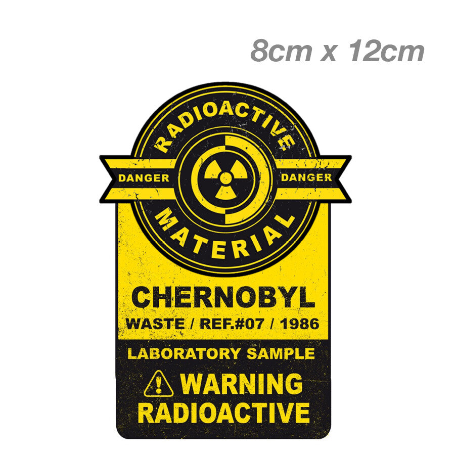 Chernobyl Radioactive Material  Warning Sign  Laptop , Car  Vinyl  Sticker 