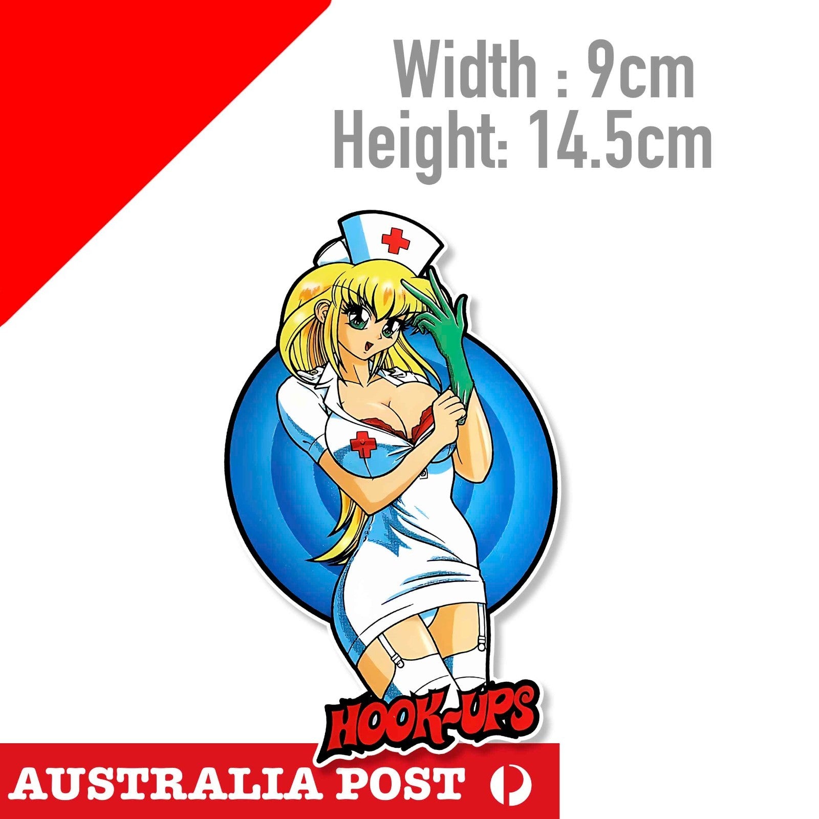 Hook-Ups HookUps Sexy Nurse  Vintage STICKER