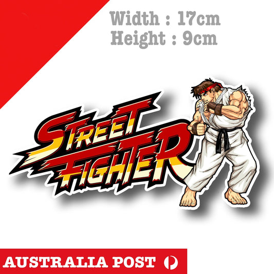 Street Fighter - Street Fighter Alpha Ryu , Street Fighter Game Logo Sticker