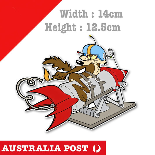 Road Runner Wile E. Coyote Rocket funny Laptop , Car, ACME Co Funny Sticker