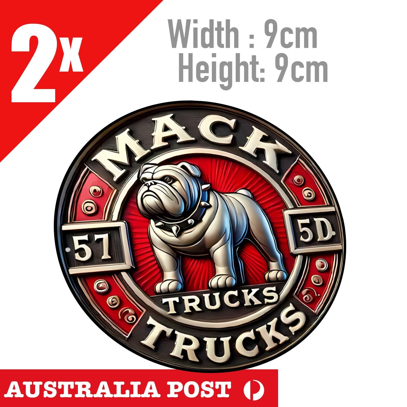MACK Truck  Bulldog Logo Rustic Style Stickers