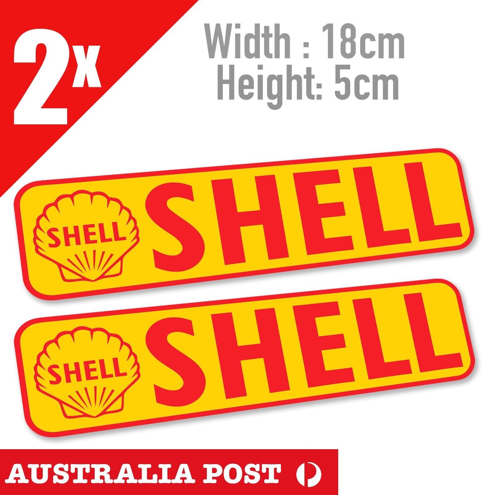 SHELL Banner Logo Retro, Vintage Logo - Fridge Bar Toolbox Sticker