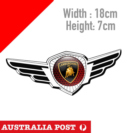 Lamborghini logo Honey Comb Style Wing  Sticker