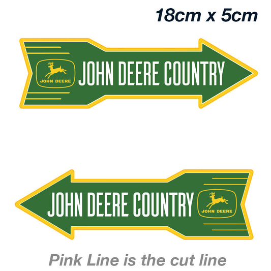John Deere Country Arrows Laptop , Car  Vinyl  Sticker 
