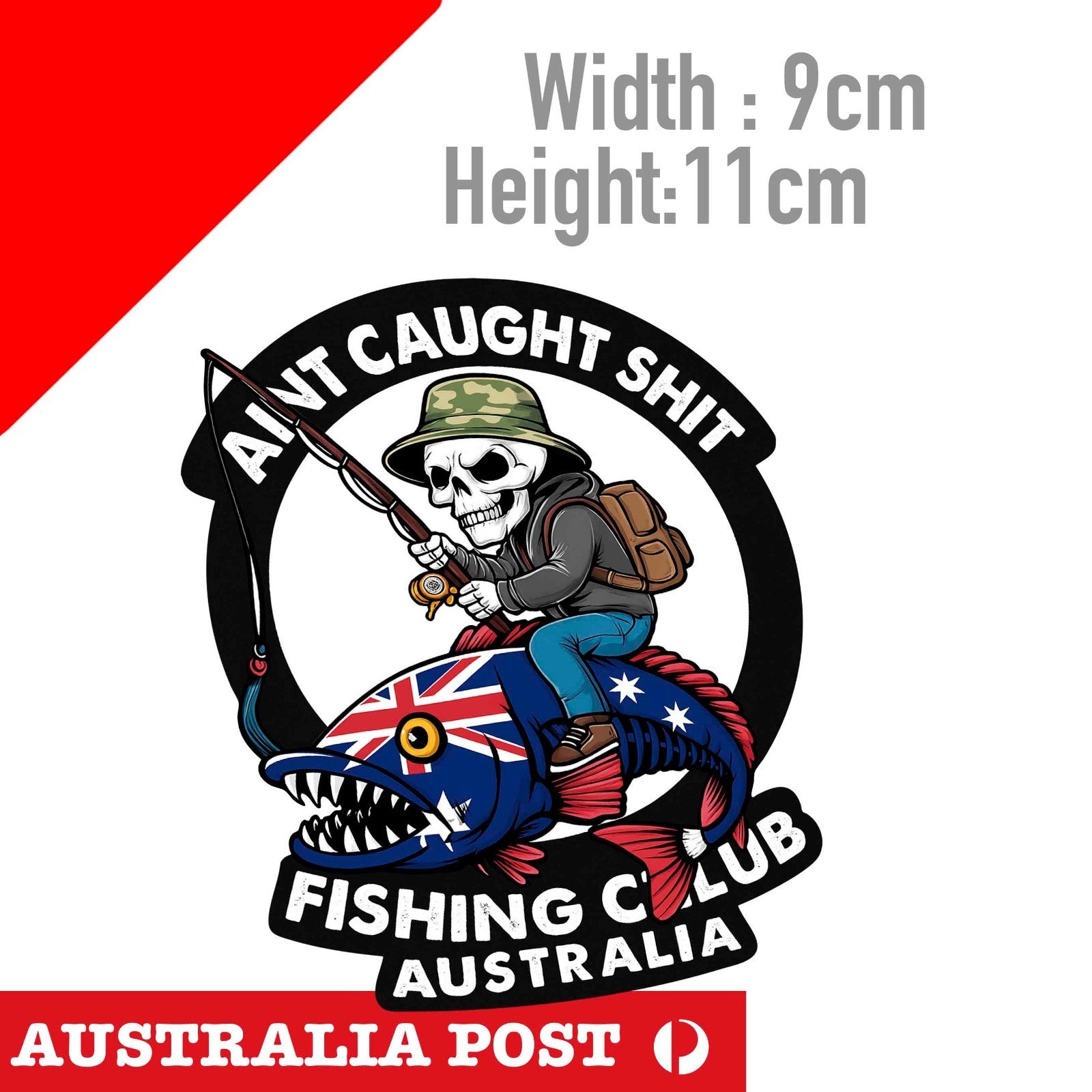 AINT CAUGHT SHIT FISHING CLUB Sticker 4x4 Funny Boat Sticker 4x4 UTE
