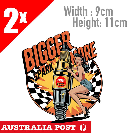 NGK Spark Plugs Sexy Pin up Girl Sticker
