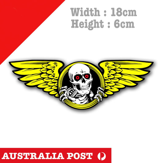 POWELL PERALTA WINGED RIPPER Skull Skateboarding Sticker