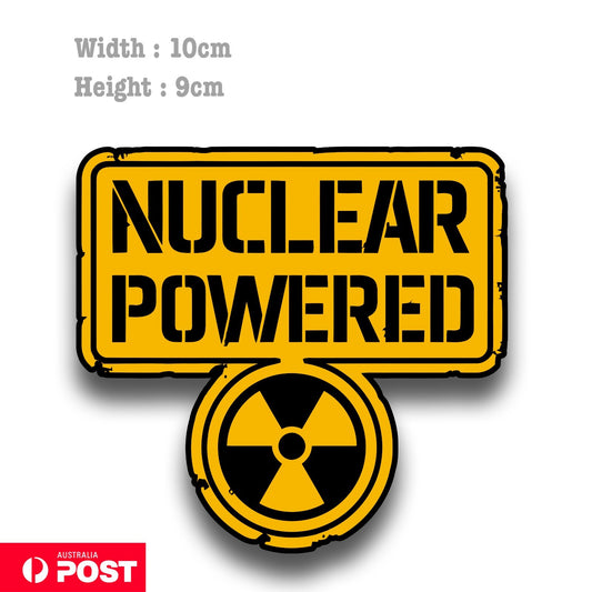 Warning - NUCLEAR Powered  Fridge , Toolbox Decal Sticker