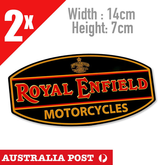 Royal Enfield MOTORCYCLES Vintage Motorcycle Helmet, Fuel Tank Decal Sticker