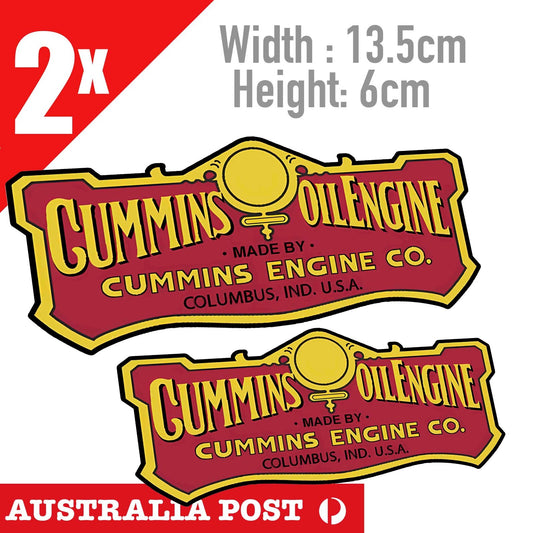 CUMMINS Oil Engine Vintage Retro Sign  Stickers