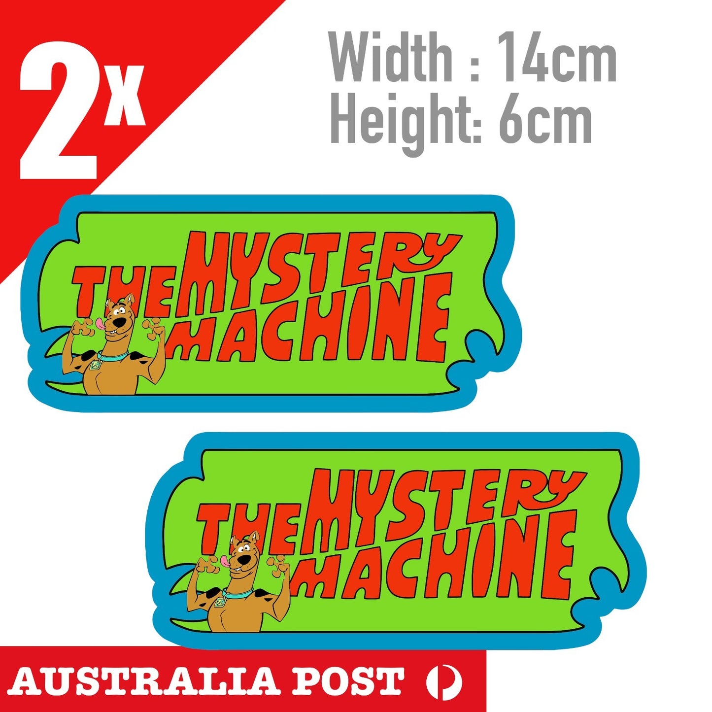 Scooby Doo MYSTERY MACHIN Logo, Laptop , Car  Scooby Do Funny Logo Sticker