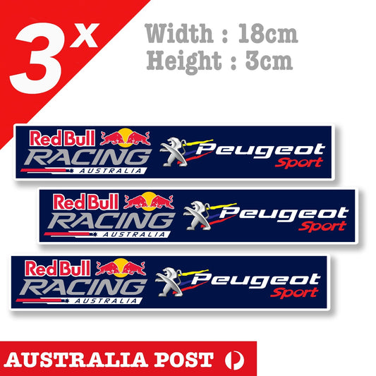 Peugeot Sport Red Bull Racing Australia Truck, Ute Car 4x4  Vinyl Sticker