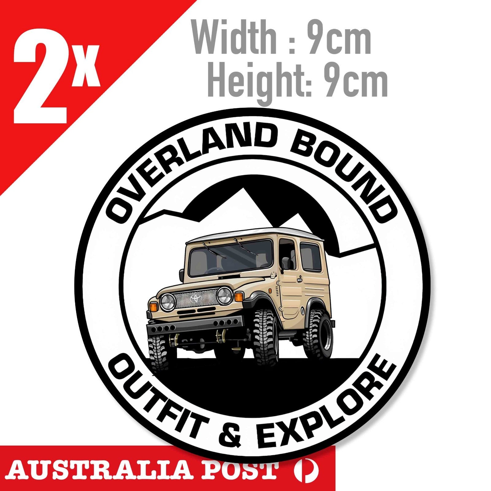 Overland TOYOTA Off Road Logo Sticker